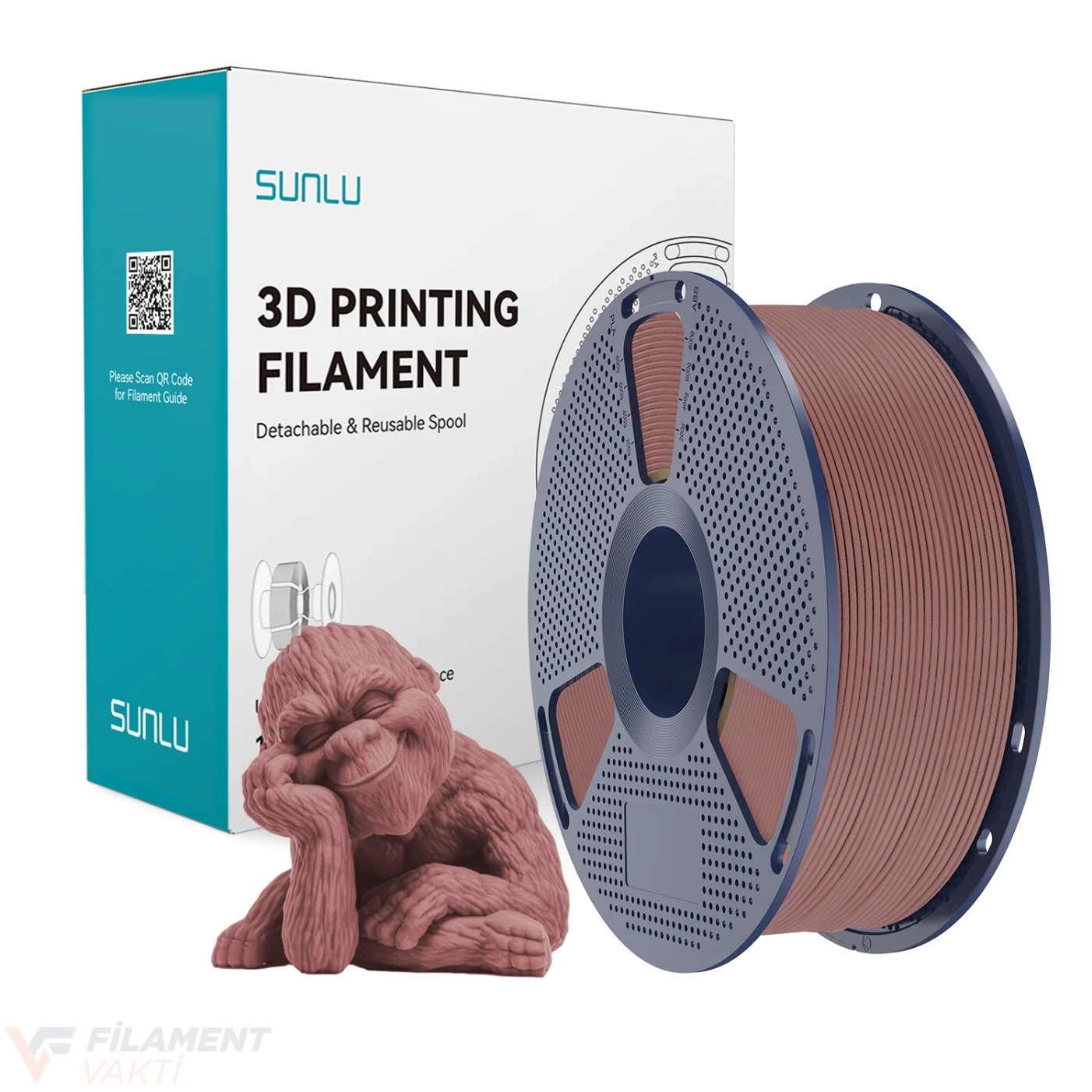 Sunlu Wood Ahşap PLA Filament - Kiraz Ağacı