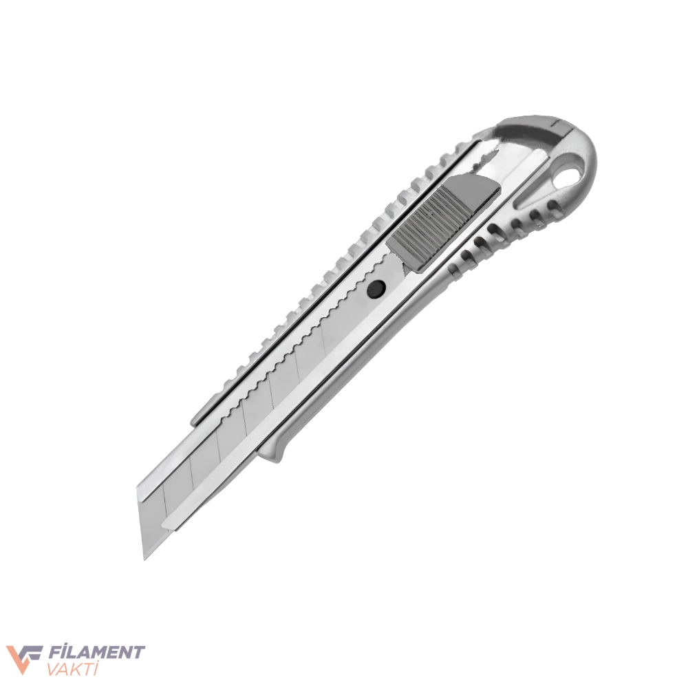 Metal Maket Bıçağı 18mm | Falçata Ayarlı Tam Metal Gövde