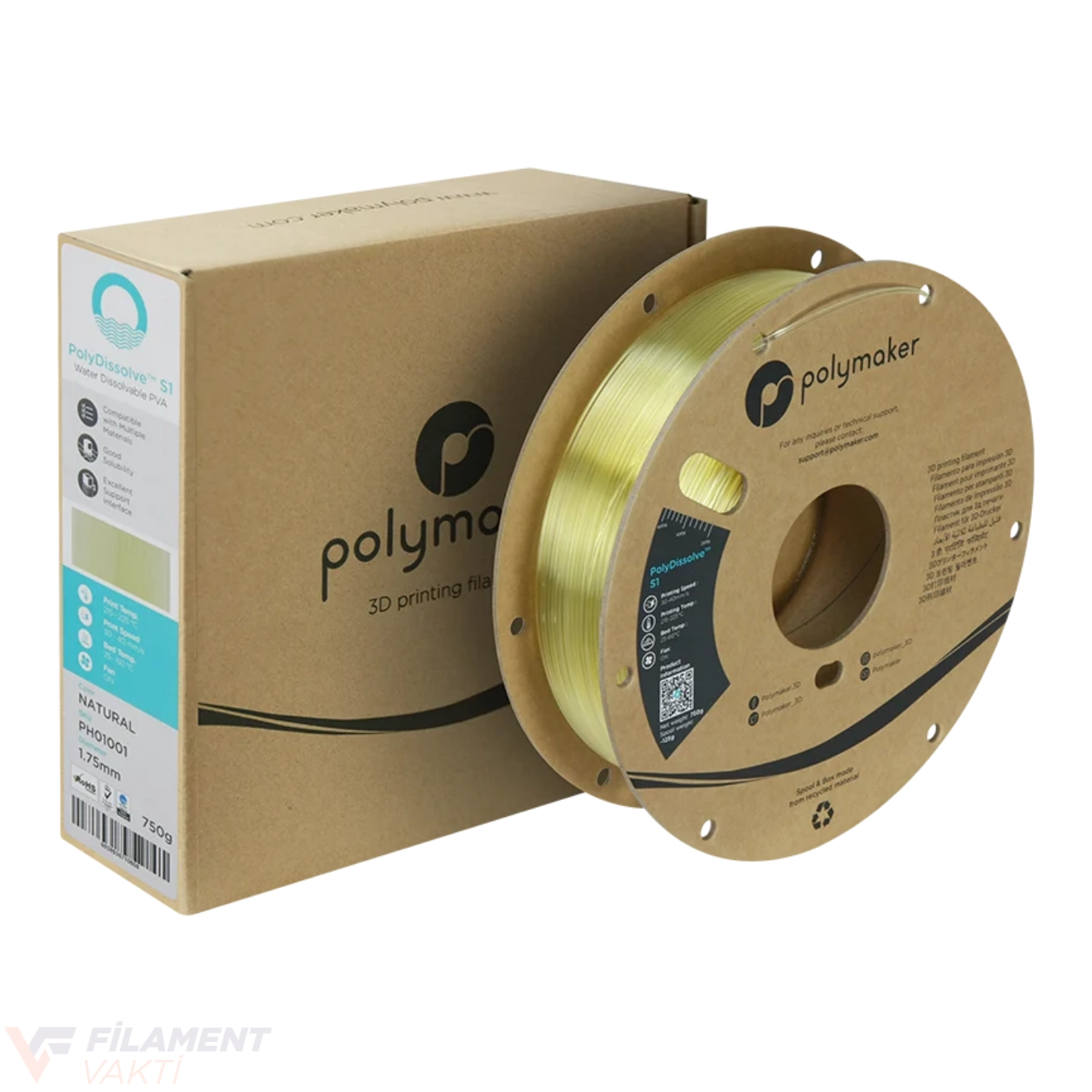 Polymaker Suda Çözünebilir Destek Filamenti - PolyDissolve S1 (PVA)