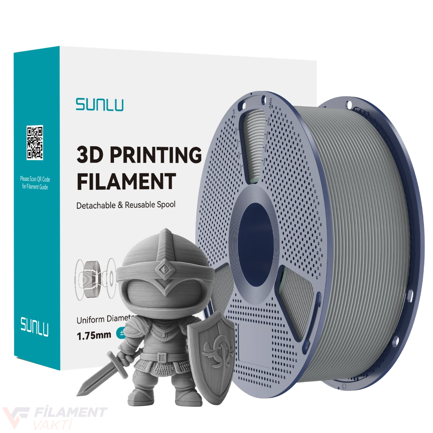Sunlu PLA+ 2.0 Filament - Gri