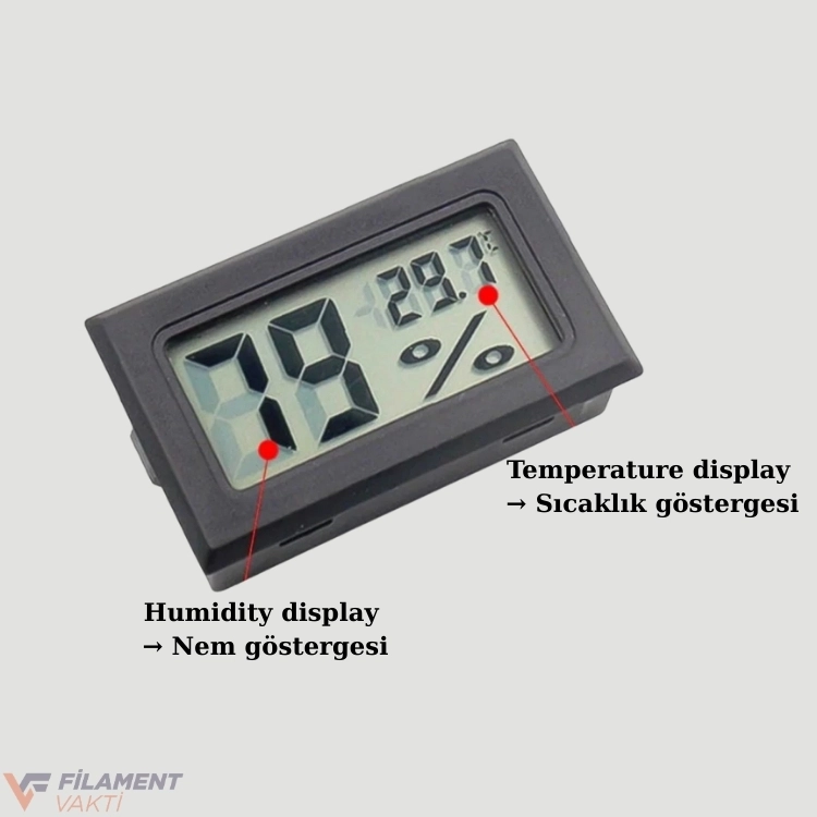 3D Yazıcı İçin Nem ve Sıcaklık Ölçer (Problu)