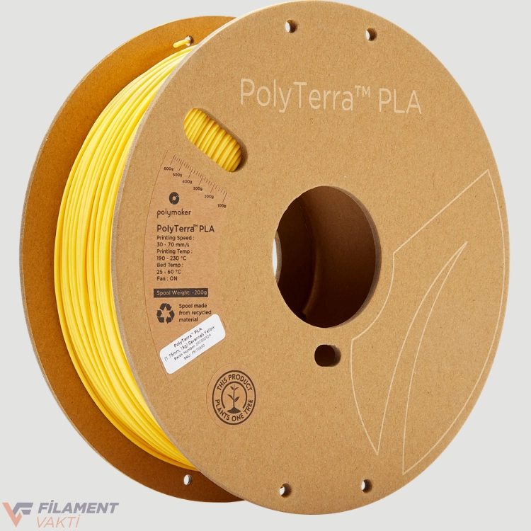 Polymaker PolyTerra Mat PLA Filament - Savana Sarı