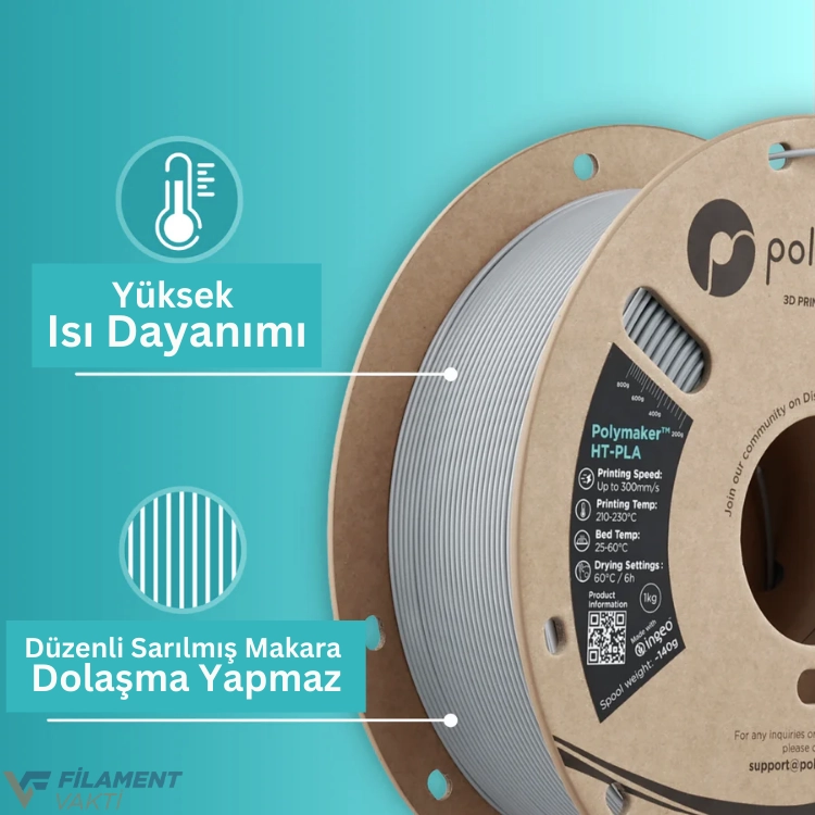 Polymaker HT-PLA Filament - Gri