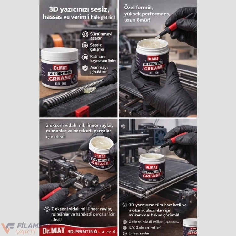 3D Yazıcı Gres Yağı 100Gr - Mekanik Bakım
