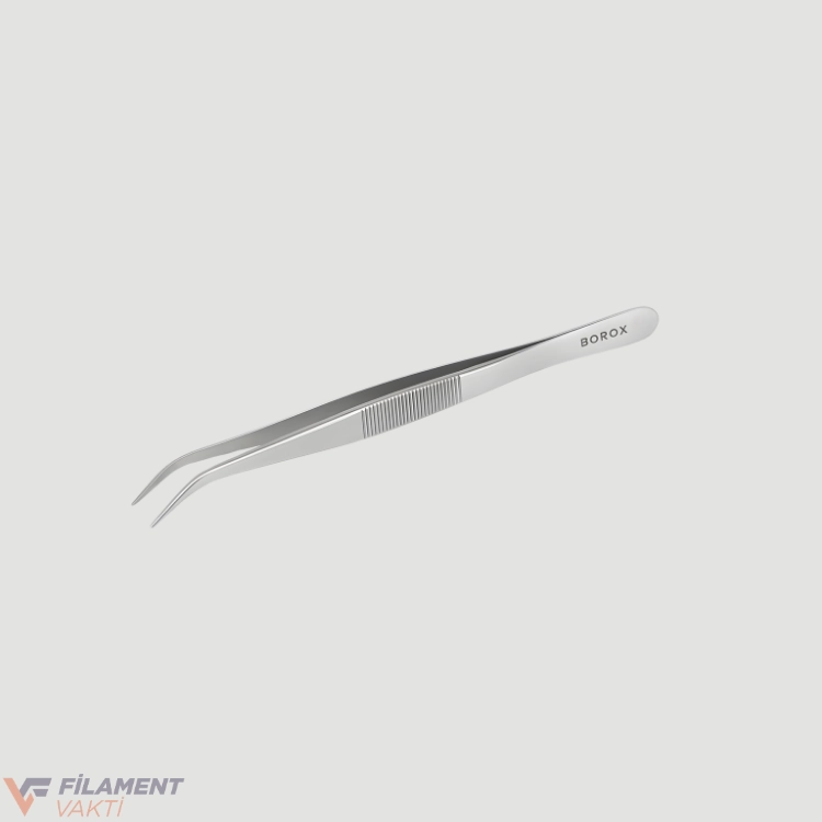 Penset 16cm Paslanmaz Çelik - Eğri Sivri Uçlu