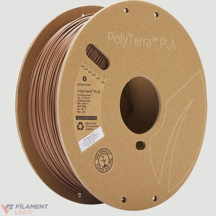 Polymaker PolyTerra Mat PLA Filament - Toprak Kahverengi
