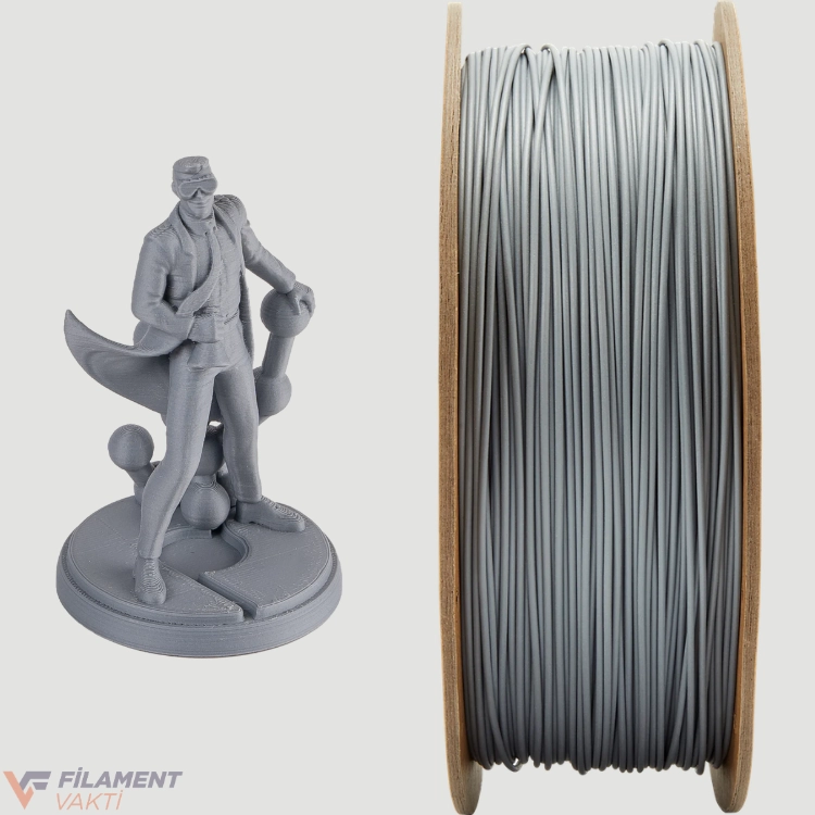 Polymaker PolyTerra Mat PLA Filament - Fosil Gri