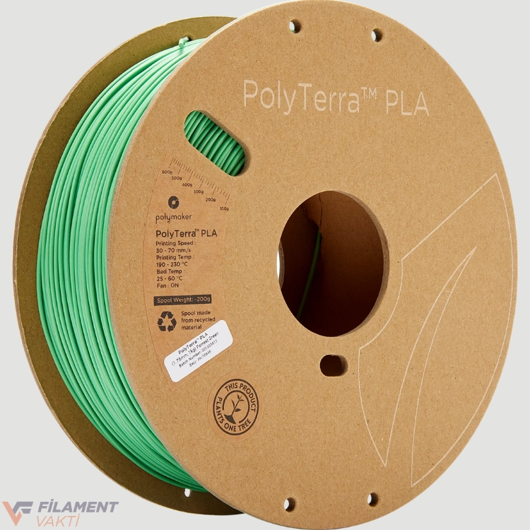 Polymaker PolyTerra Mat PLA Filament - Orman Yeşil