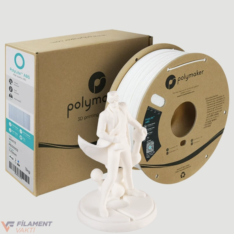 Polymaker PolyLite ABS Filament - Beyaz