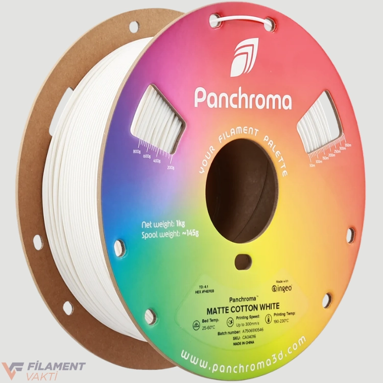 Polymaker Panchroma Mat PLA Filament - Pamuk Beyaz