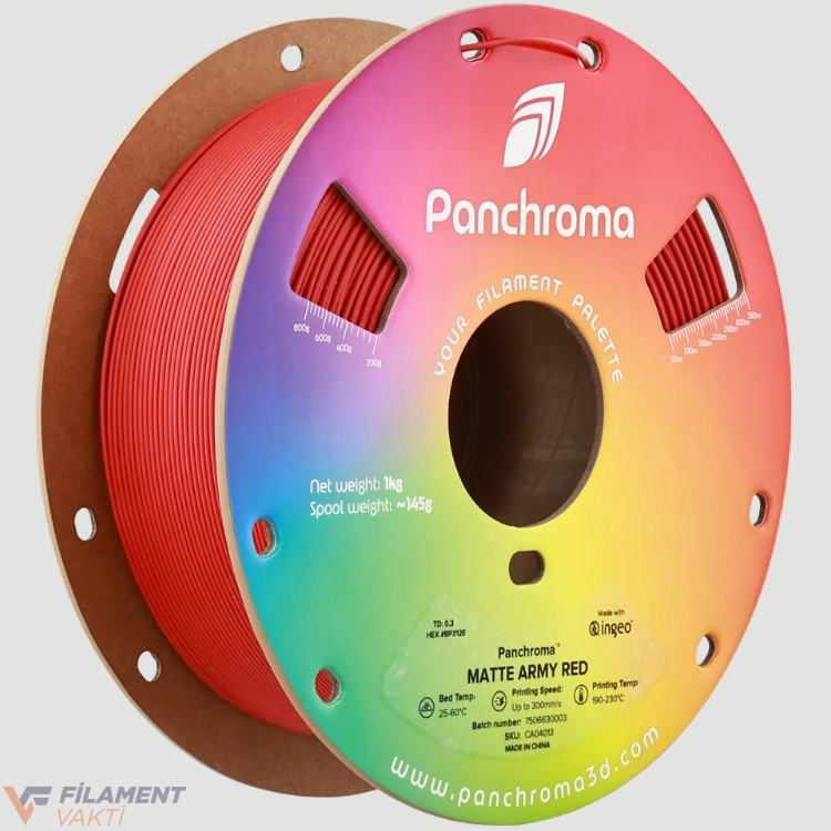 Polymaker Panchroma Mat PLA Filament - Askeri Kırmızı