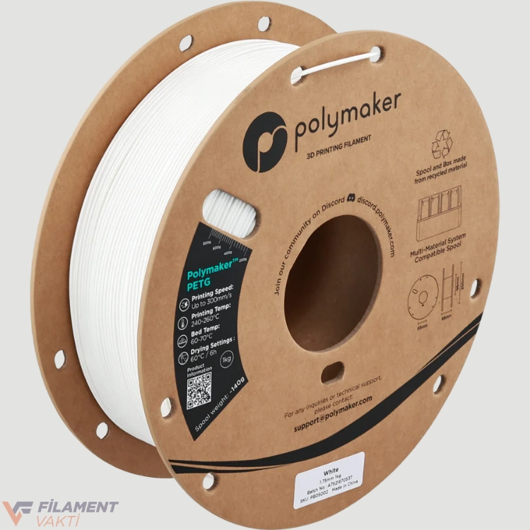 Polymaker PETG Filament - Beyaz