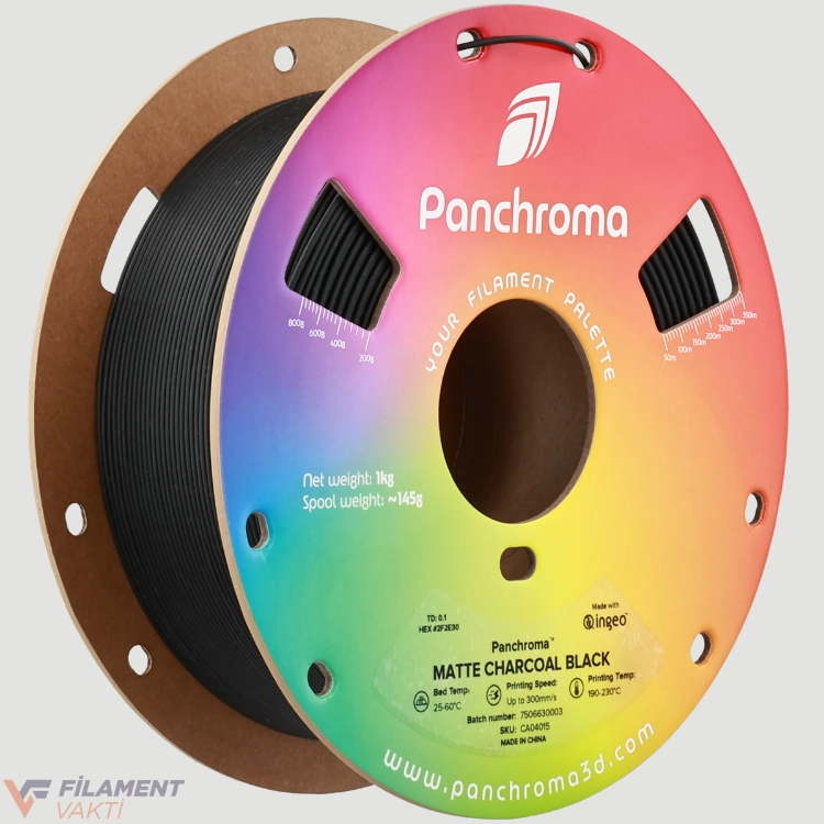 Polymaker Panchroma Mat PLA Filament - Kömür Siyah