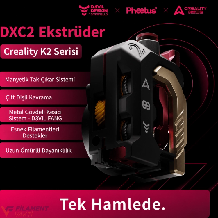 Phaetus DXC2 Creality K2 Serisi Ekstrüder