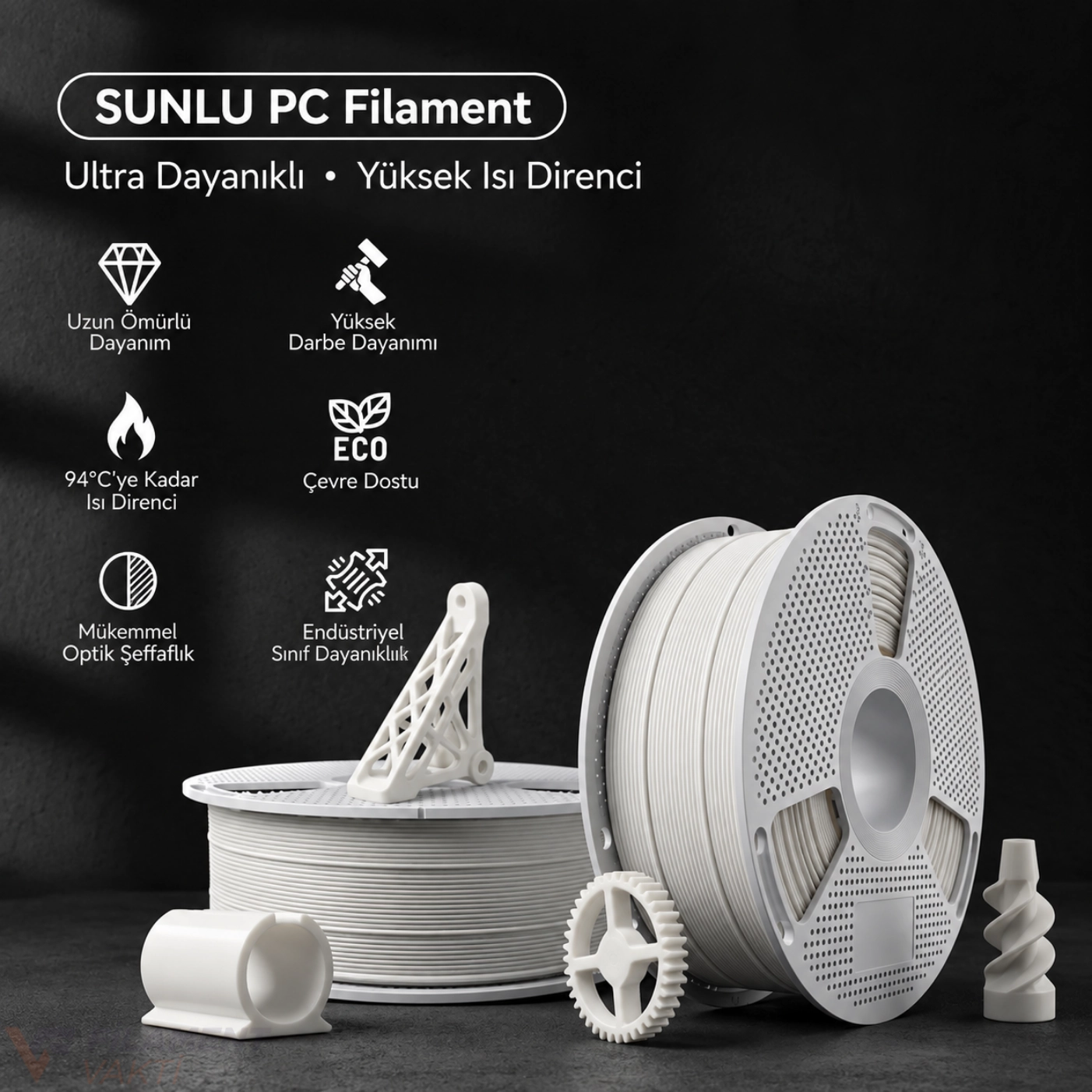 SUNLU PC Filament | Polycarbonate Yüksek Dayanımlı Filament