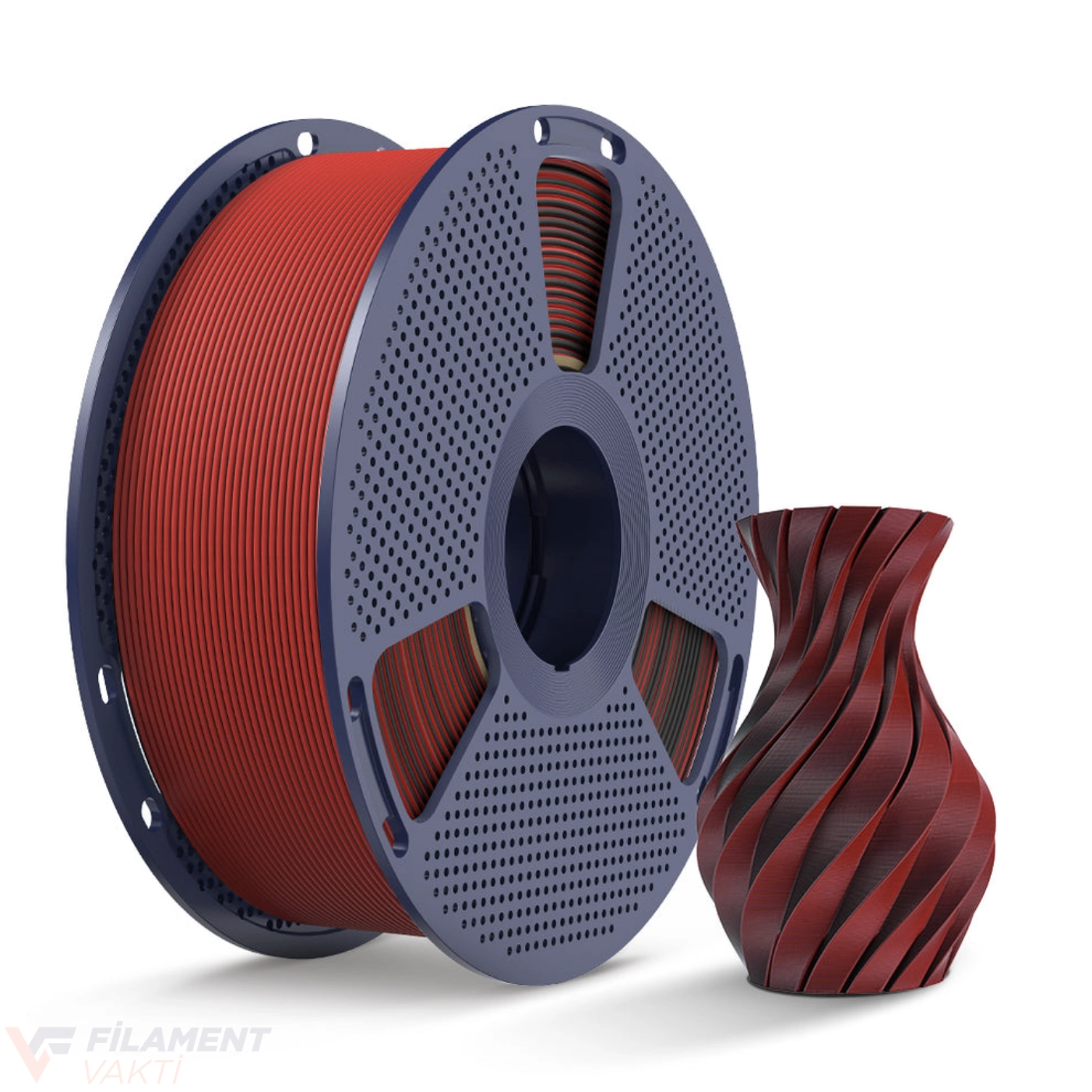 SUNLU PLA Matte Dual Çift Renk Filament Siyah- Kırmızı