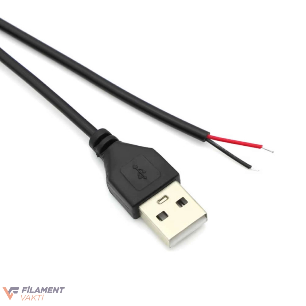 Anahtarlı USB Kablo 1 Metre | Siyah