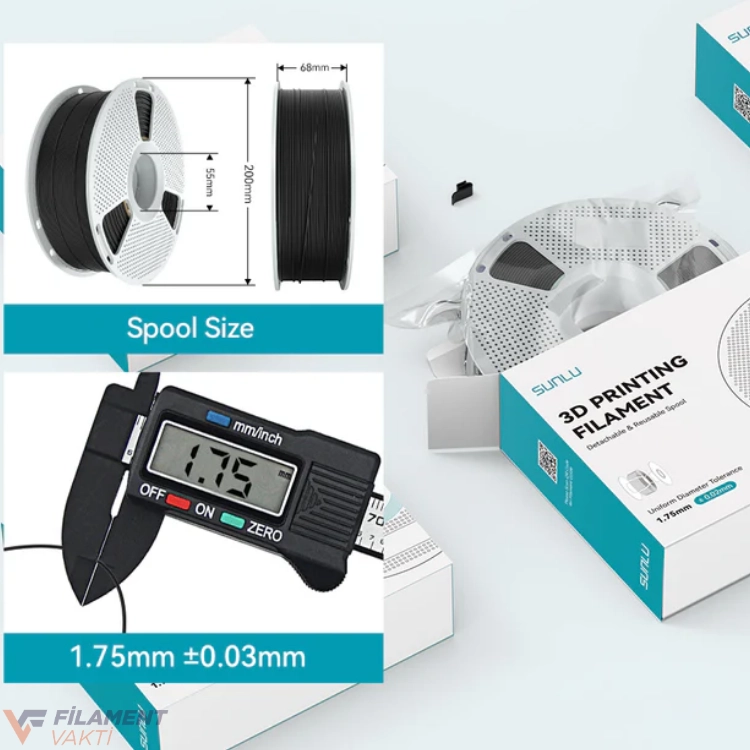 Sunlu PA6-GF Filament Siyah