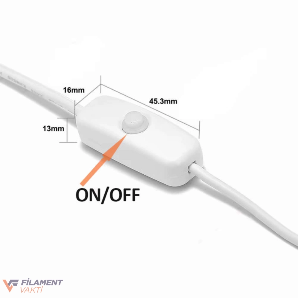Anahtarlı USB Kablo 1 Metre | Siyah
