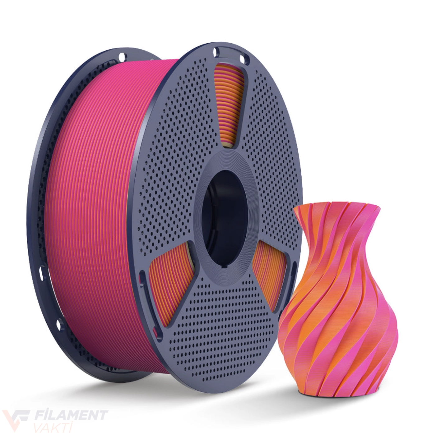 SUNLU PLA Matte Dual Çift Renk Filament Turuncu - Kırmızı