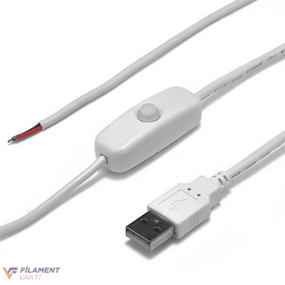 Anahtarlı USB Kablo 1 Metre | Siyah