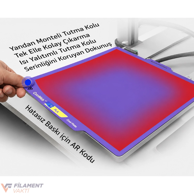 Creality K2 Plus Çift Taraflı Cool Plate Baskı Tablası 369×382 mm
