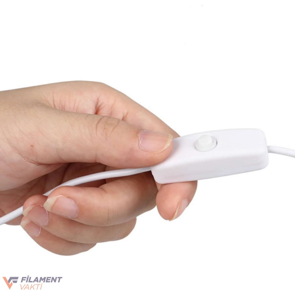 Anahtarlı USB Kablo 1 Metre | Siyah