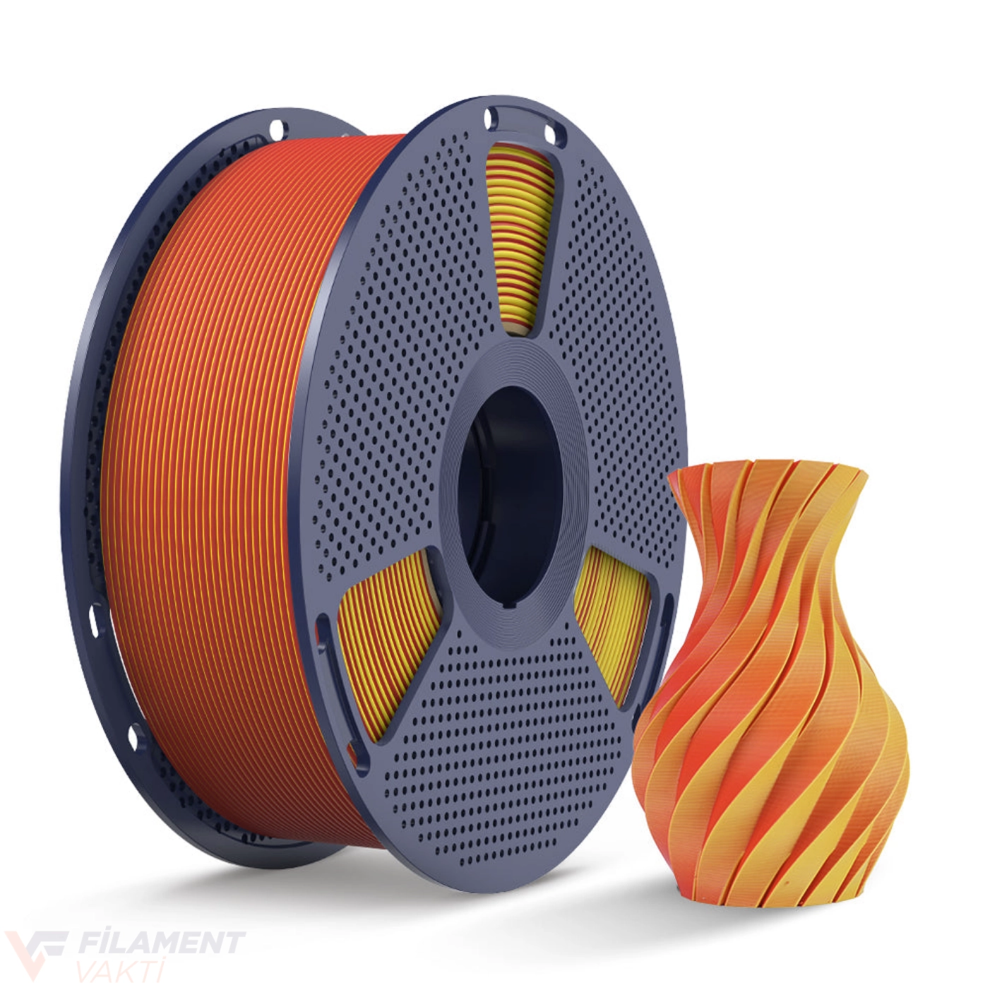 SUNLU PLA Matte Dual Çift Renk Filament Kırmızı - Sarı