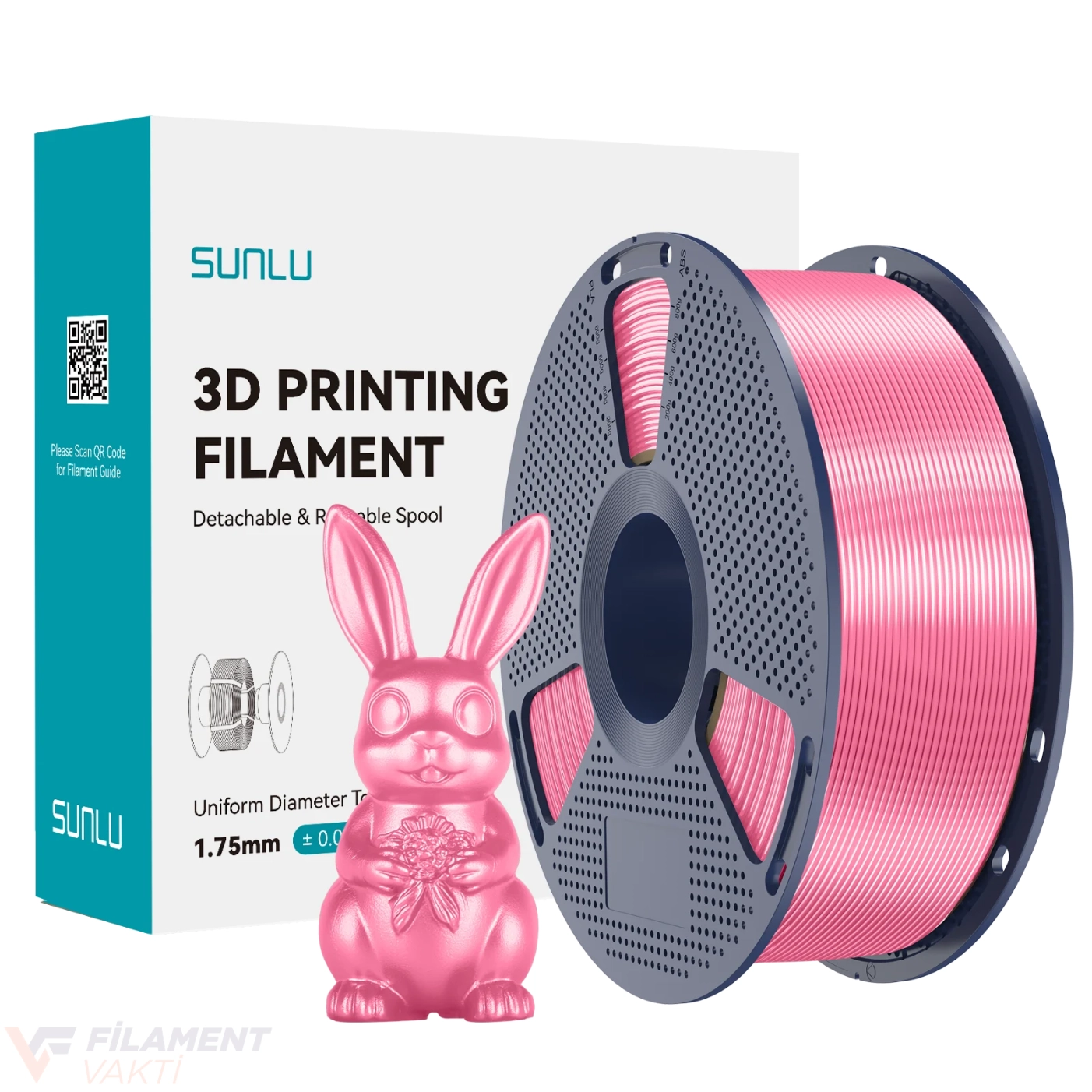 Sunlu Silk PLA+ Filament - Pembe