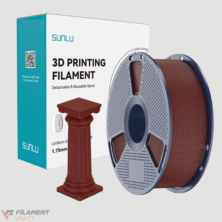 Sunlu Yüksek Hızlı PLA Marble Filament - Tuğla Kırmızısı