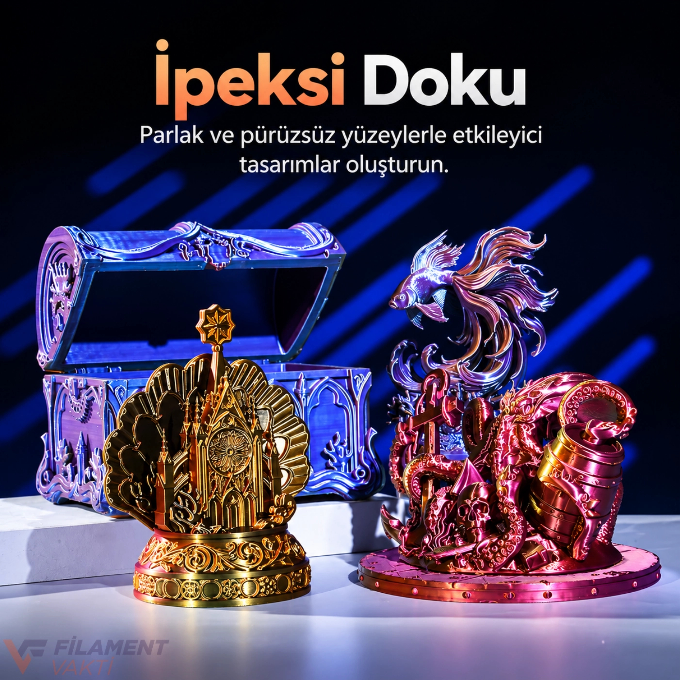 SUNLU Silk PLA+ Dual Çift Renk Filament Yeşil - Mor