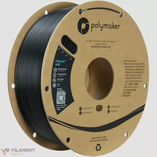 Polymaker PolyLite ABS Filament - Siyah