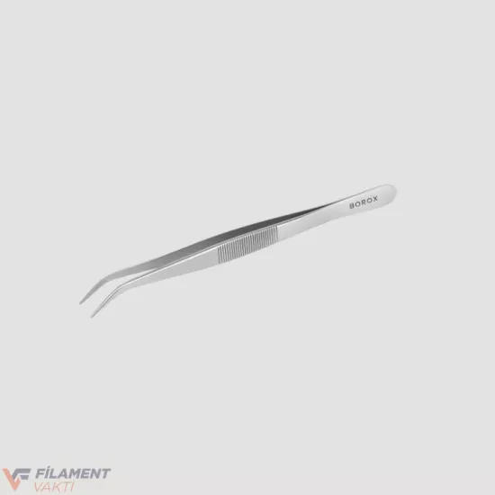 Penset 16cm Paslanmaz Çelik - Eğri Sivri Uçlu
