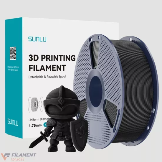 Sunlu PLA+ 2.0 Filament - Siyah