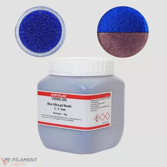 Silikajel Mavi Nem Alıcı 1Kg - AMS ve Drybox Uyumlu