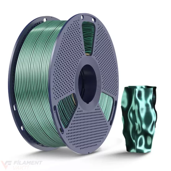 SUNLU Silk PLA+ Dual Çift Renk Filament Siyah - Yeşil SUNLU Silk PLA+ Dual Çift Renk Filament Siyah - Yeşil
