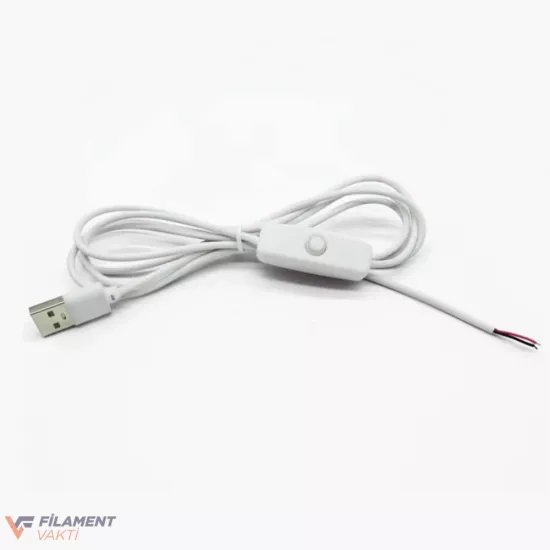 Anahtarlı USB Kablo 1 Metre | 5V Aç Kapa Kablo Anahtarlı USB Kablo 1 Metre | 5V Aç Kapa Kablo