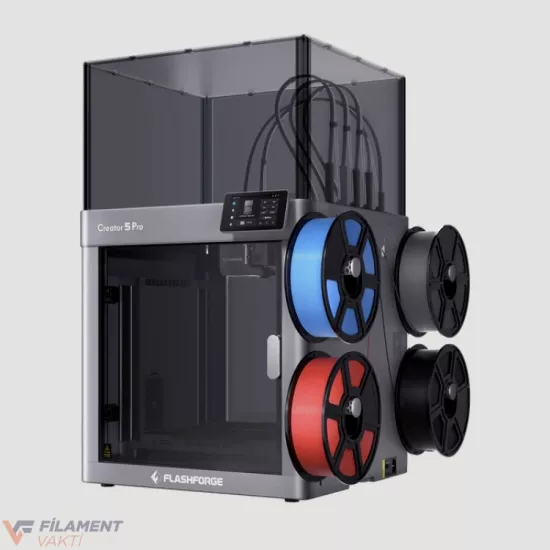 Flashforge Creator 5 Pro - 4 Nozzle Kapalı Kasa Çok Renkli 3D Yazıcı