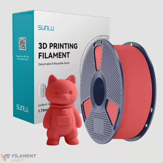 Sunlu PLA Mat Filament - Kırmızı