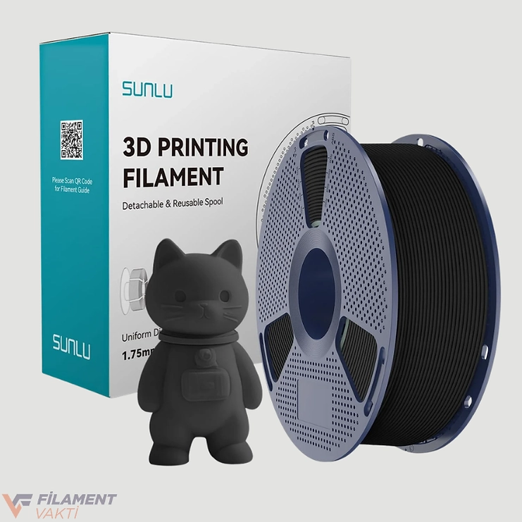 Sunlu PLA Mat Filament - Siyah
