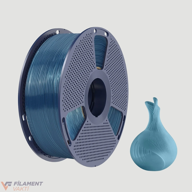 Sunlu PLA Transparan Filament Okyanus Puslu Mavi