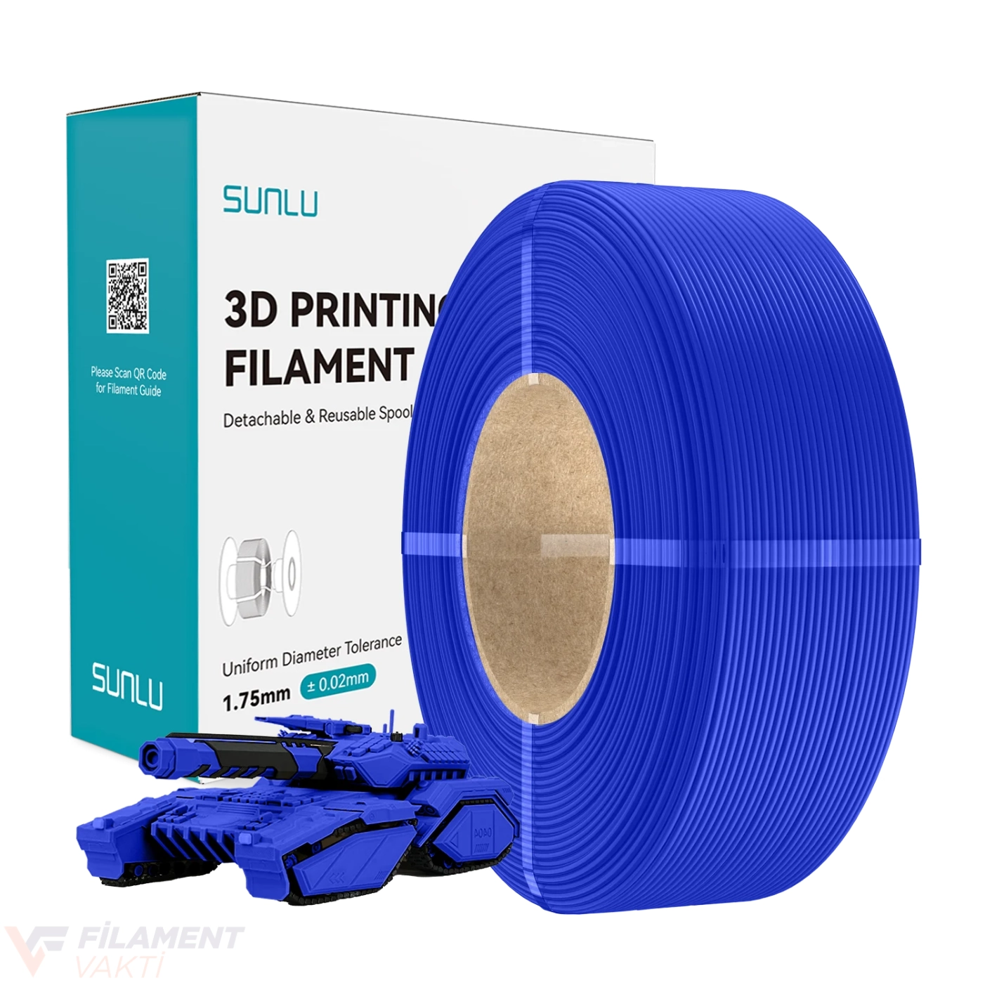 Sunlu Refill PLA Filament - Klein Mavi