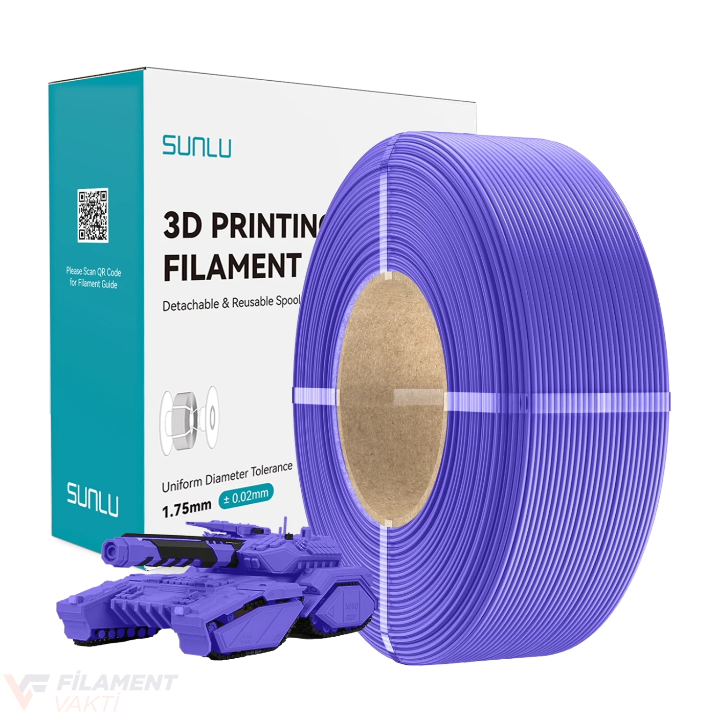 Sunlu Refill PLA Filament - Lavanta Mor