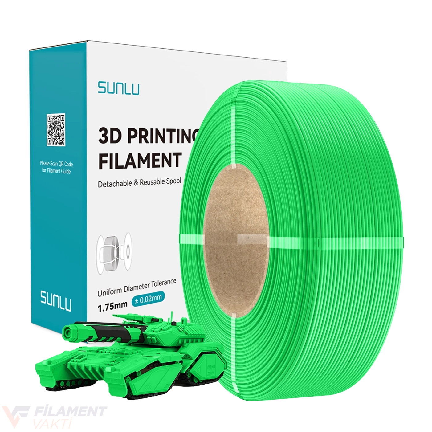 Sunlu Refill PLA Filament - Yeşil
