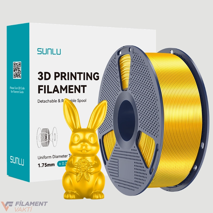 Sunlu Silk PLA+ Filament - Açık Altın