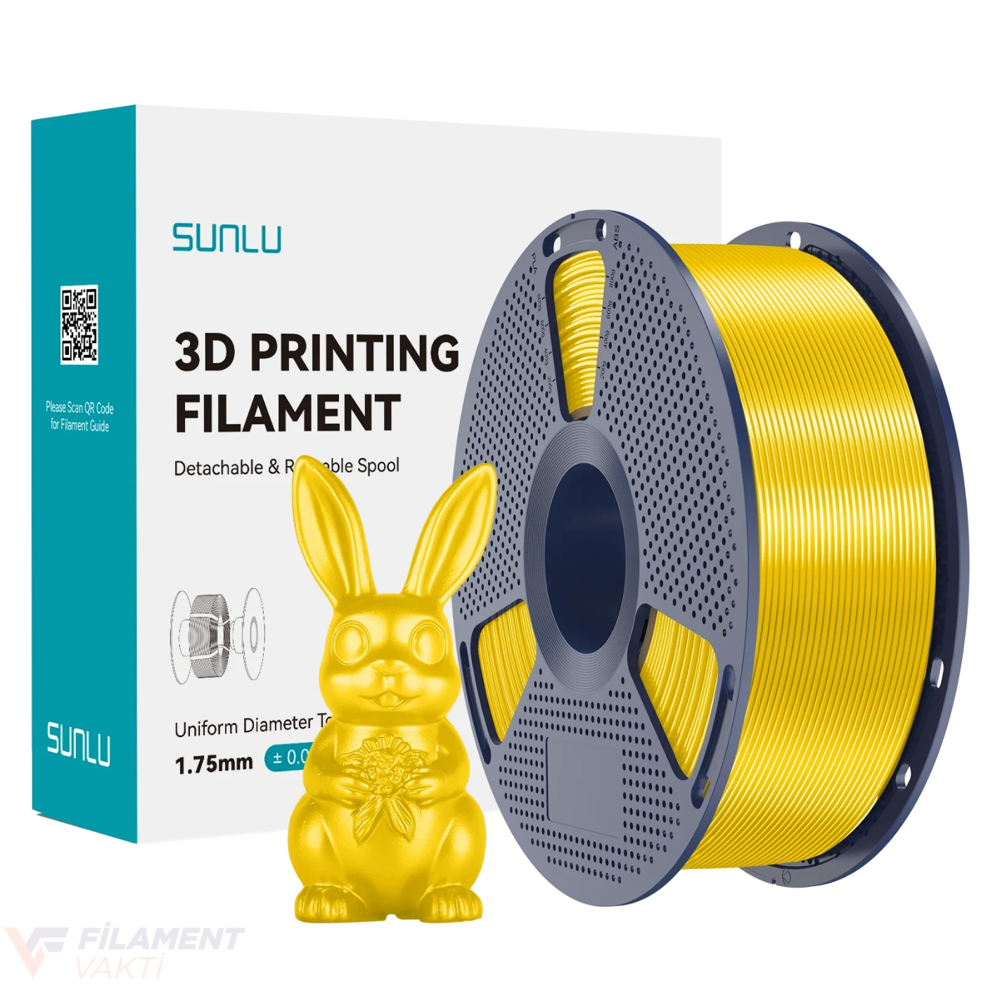Sunlu Silk PLA+ Filament - Sarı