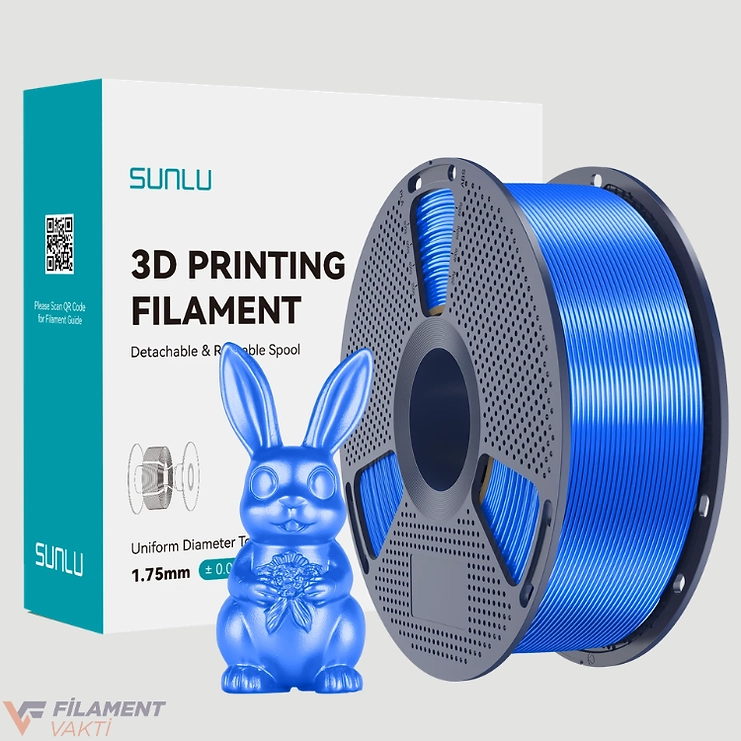 Sunlu Silk PLA+ Filament - Mavi